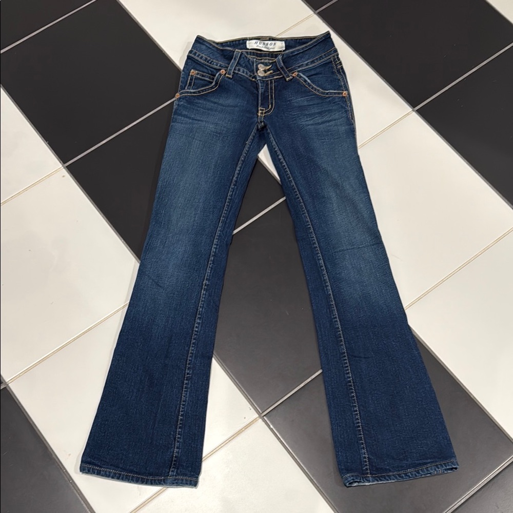 Hudson Jeans Blue Flare & Wide Leg Denim